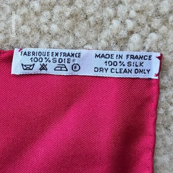 Hermès 'Les Tambours' Silk Scarf Red
